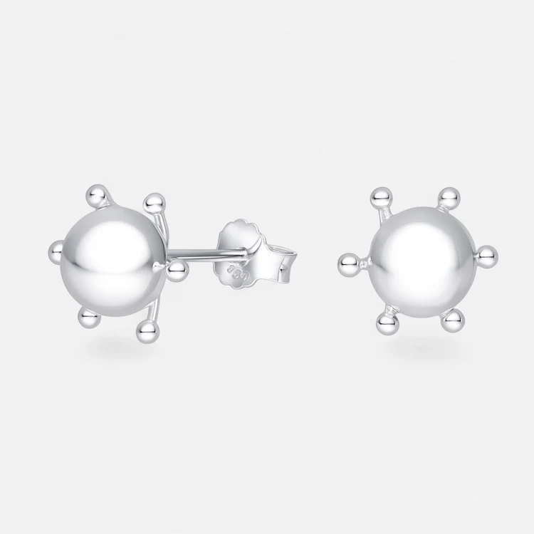 Aro Pistilo Esfera Plata